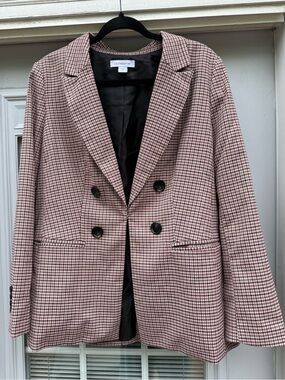Retro Style Academia Houndstooth Faux Double Breasted Blazer 12